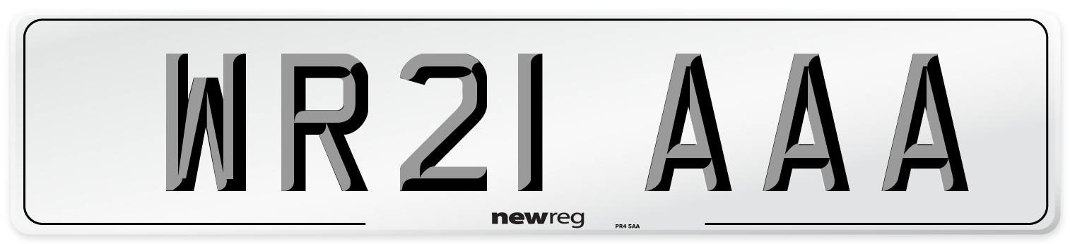 WR21 AAA Number Plate from New Reg